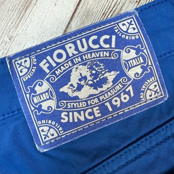 NOS: Deadstock Fiorucci Women's Vibrant Blue Ultra Low Rise Pants Size 27 - Picture 9 of 9